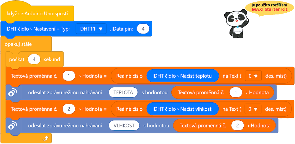 02-Panda a Medved hlasi udaje z DHT11 - Arduino - ver2