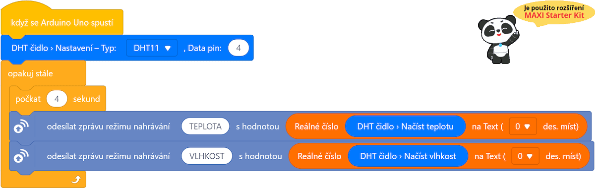 02-Panda a Medved hlasi udaje z DHT11 - Arduino - ver3